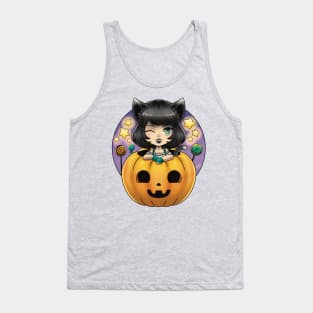 Jack O Lantern Kitty Tank Top